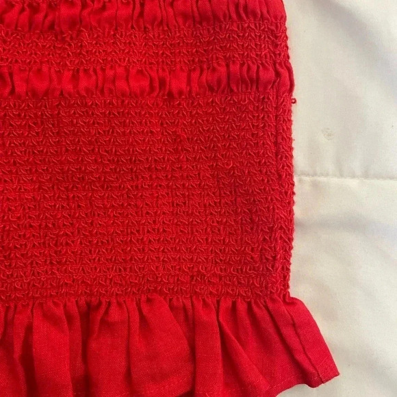 Revolve Capulet red linen bodycon dress - Picture 4 of 7